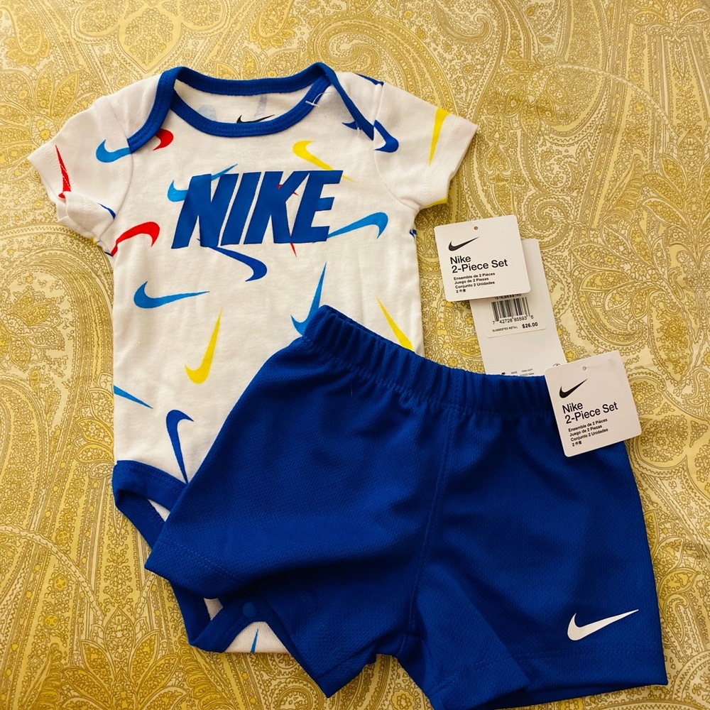 Nike Baby Onesie and Shorts Sized 6m